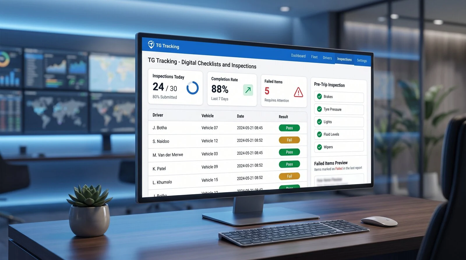 Illustrative interface: Checklists