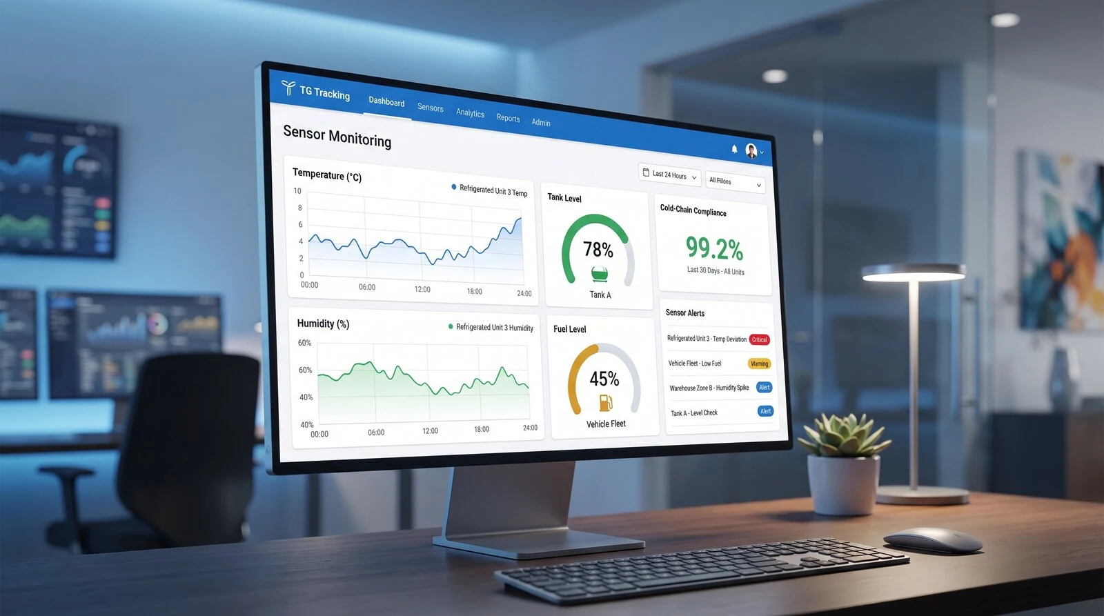 Illustrative interface: Sensor Data