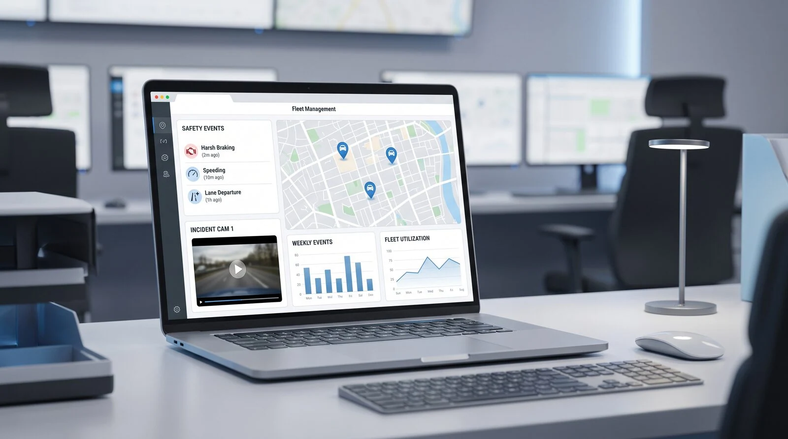 Illustrative TG Online view of ADAS and DMS safety events