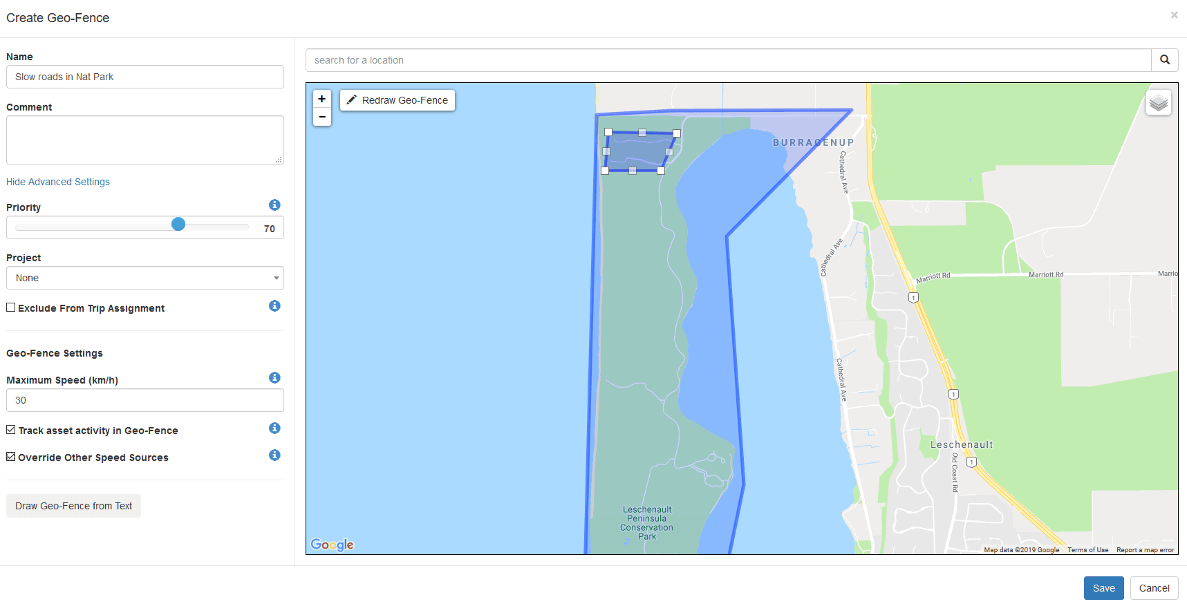 Multi-Layer Geo-Fences, GPS tracking for asset security and fleet management.